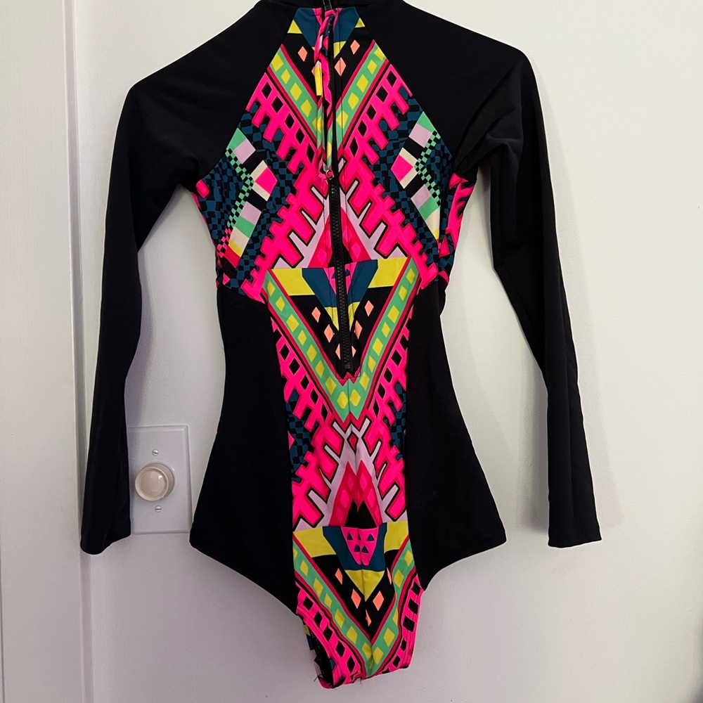 Mara Hoffman long sleeve one piece rash guard - Picture 2 of 4